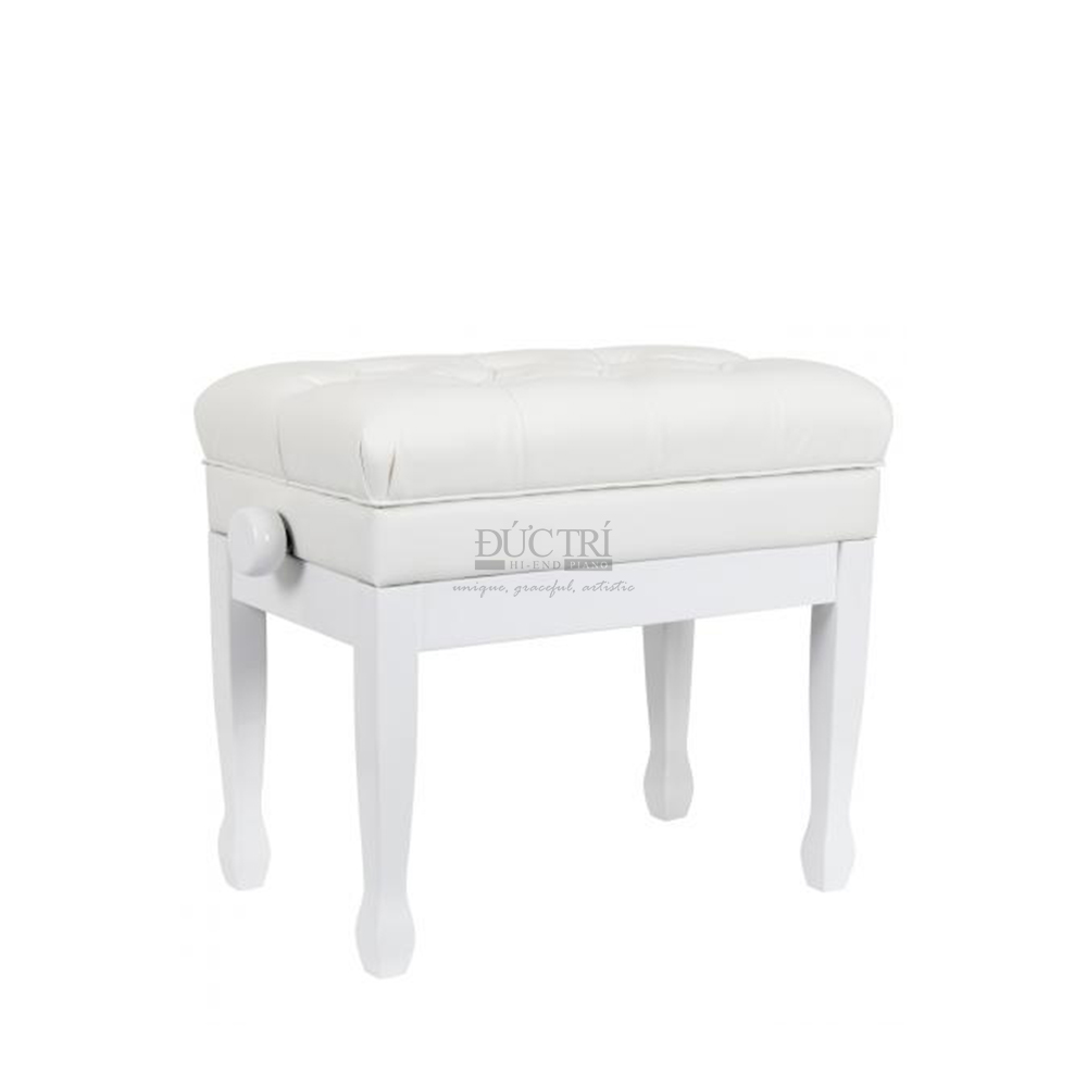 Ghế đàn piano cơ màu trắng - Piano Đức Trí