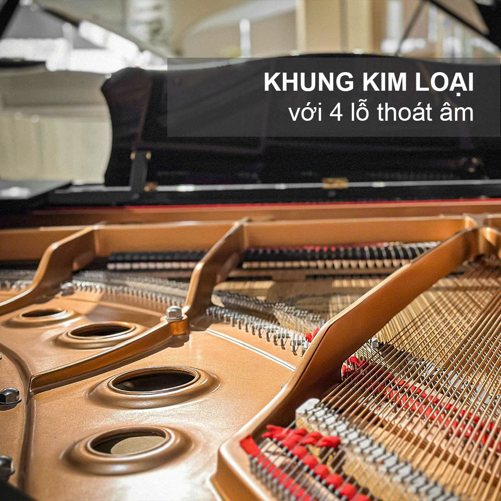 Khung kim loại yamaha c3ae với 4 lỗ thoát âm