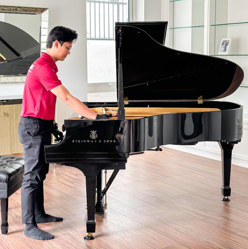 Thay dây, lên dây đàn piano cơ định kì tại Piano Đức Trí