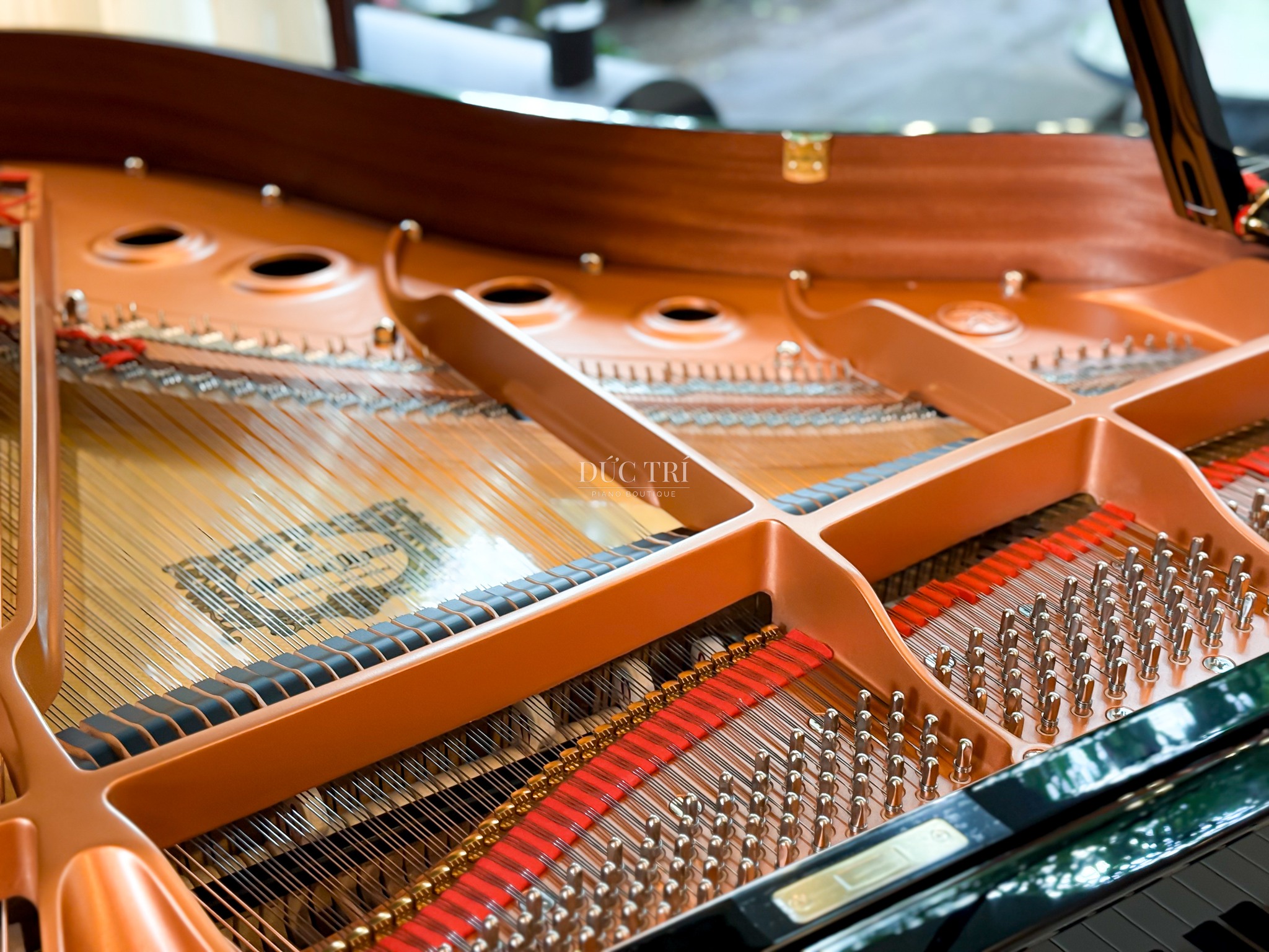 Yamaha DC2X Disklavier 4 Cận cảnh khung dây và bảng cộng hưởng của đàn Yamaha DC2X Disklavier